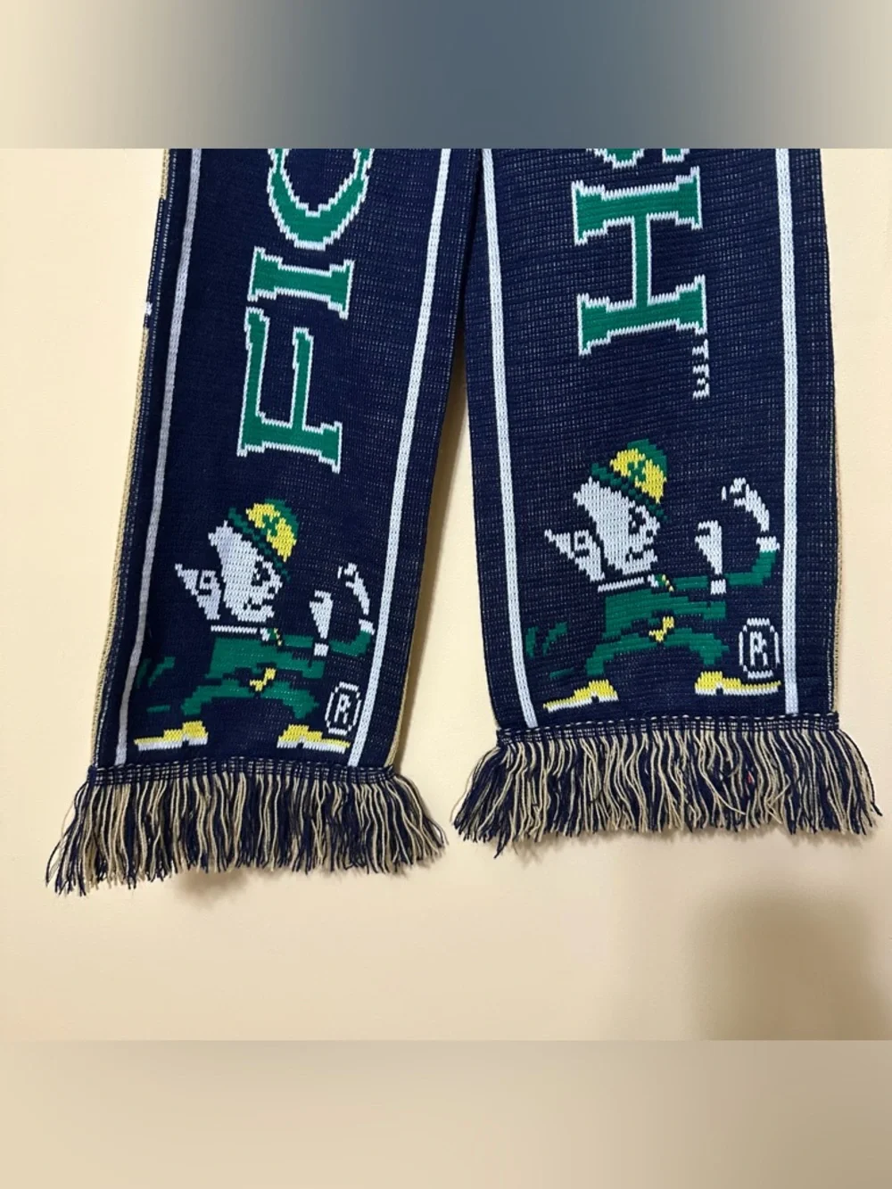 Notre Dame Fighting Irish Fringe Sport Scarf Unisex OS Navy Blue